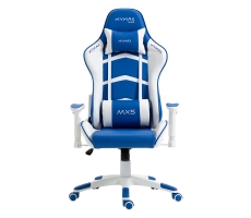 CADEIRA GAMER MX5 GIRATÓRIA BRANCO E AZUL MYMAX